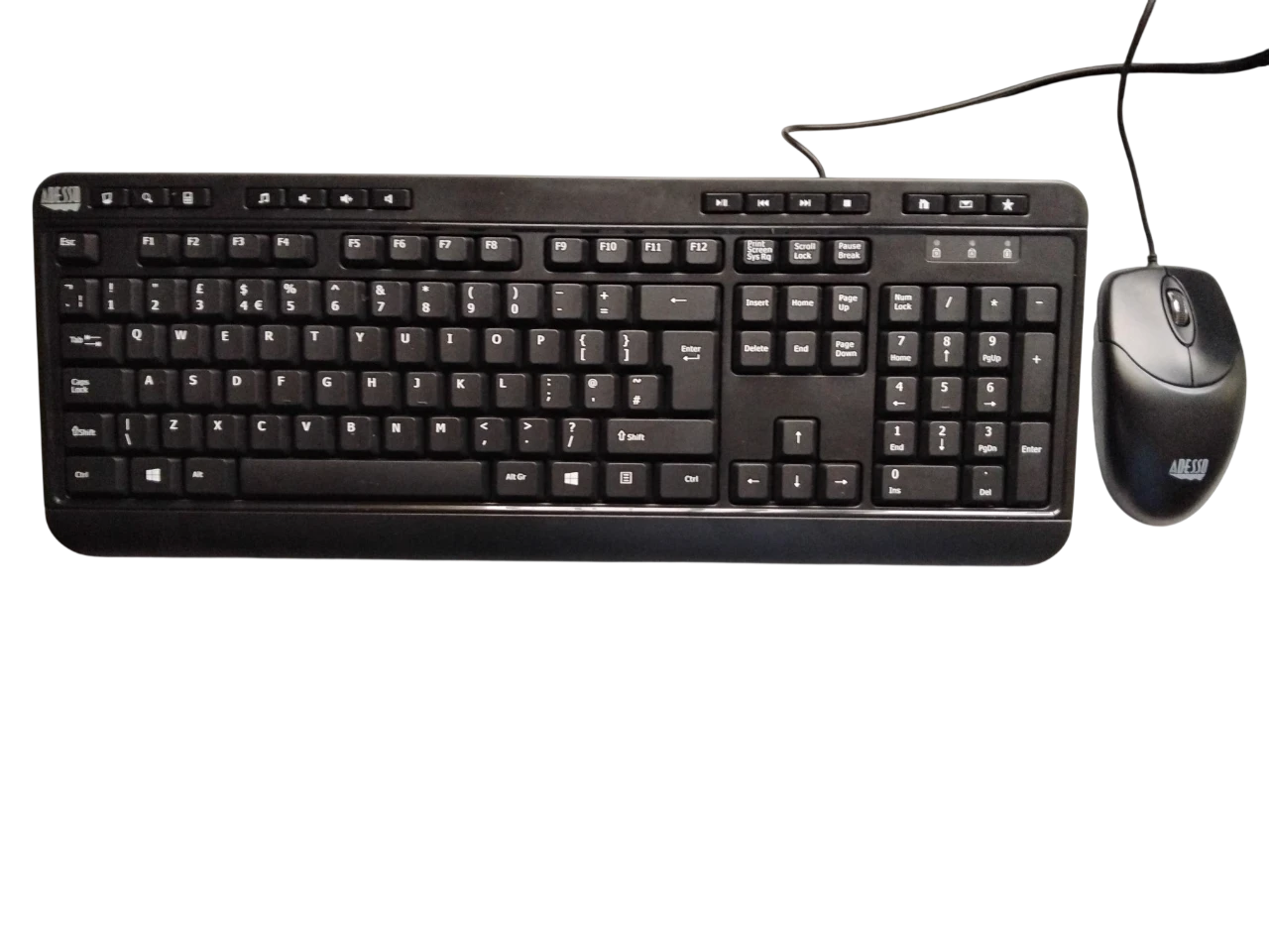 Adesso USB Keyboard & Mouse Set | Wired | Plug & Play | Fully Working
