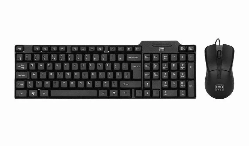 Evo Labs USB Keyboard & Mouse Set | Wired | Plug & Play