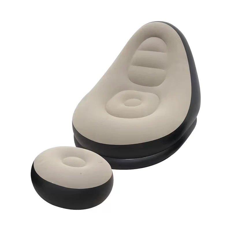 Inflatable Sofa Chair & Footrest – Plush Indoor/Outdoor Lounge Seating for Adults