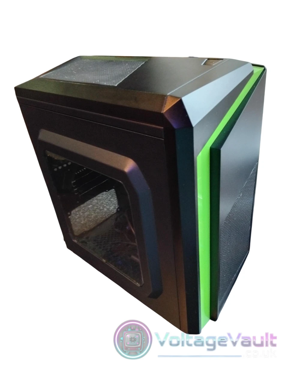 Black/Green Gaming PC Case